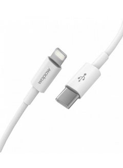 Buy Wopow PDMAX Lightning To Type C Data Cable 1 Meter Length For Apple iPhone and iPad - White in Saudi Arabia