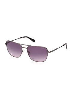 Buy Men's UV Protection Navigator Shape Metal Sunglasses GA722114B58 - Lens Size: 58 Mm - Shiny Light Ruthenium in UAE