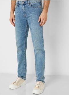 Buy Light Wash Straight Fit Jeans in Saudi Arabia