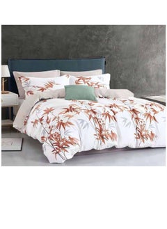 Buy Petals And Floral Designs Single-Size Duvet Cover Set, Multicolour Fitted Sheets Size 120X200 30Cm Cotton Polyester 160X210Cm in UAE