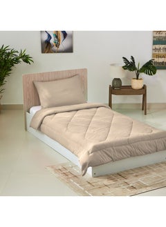 Buy Ballina 2-Piece Solid Cotton Twin Comforter Set 220 x 160 cm in UAE