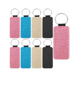 Buy 8 Pcs Sublimation Keychains Blank, PU Leather Sublimation Keychains, Perfect for Pendant Ornament Making, DIY Craft in UAE