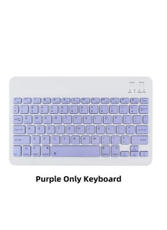 Buy Wireless Keyboard and Mouse Combo Bluetooth Keyboard Mouse Set with Rechargeable Battery Purple in UAE