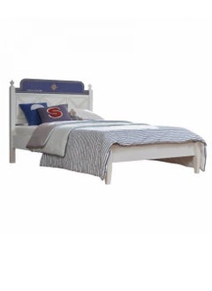 Buy Marine Color Youth Bed 120 cm - Safe and Sturdy Wooden Design in Saudi Arabia