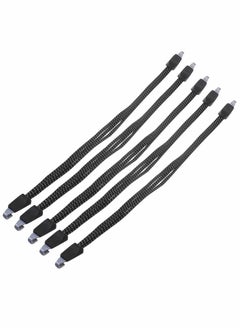 Buy Rope, Bike Luggage Fixed Strap Rope, 3 in 1 Bungee Cord Nylon Durable Bicycle Luggage Strap with Hook Portable Tension Belts, 5pcs (Black) in UAE