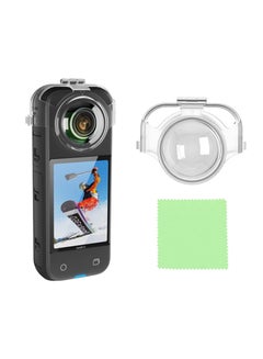 Buy Lens Guard for Insta360 X3, Quick-Detach Transparent Water-Proof Shockproof Transparent Cover, Free of Disassembly, Shooting Protective Cover, Lens, Dust-proof, Scratch-Proof and Drop-Proof Shell in Saudi Arabia