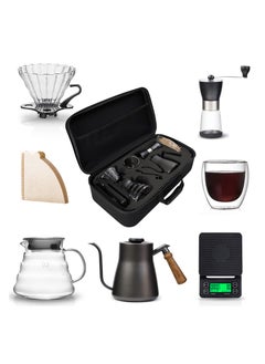 Buy V60 Drip Coffee Set,7-Piece Pour Over Coffee Maker Set,Pour Over Coffee Machine Accessories Kit with Portable Travel Bag in UAE