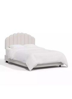 Buy Supreme Comfort: Swedish Wood King Bed - Opulent Off-White Serenity (160x200x140) by Alhome in Saudi Arabia