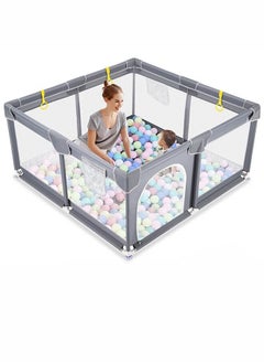 اشتري Playpen for Baby and Toddlers, Toddler Playpen for Apartment, Indoor & Outdoor Kids Activity Play Fence 200x180x66cm في السعودية