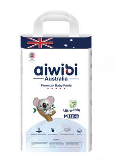 Buy Aiwibi Premium Baby Pants Size M 4-10KG 48 Counts in Saudi Arabia