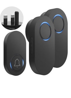 Buy Wireless Doorbell for Home - Battery Operated, 1000 Feet, Wireless Door Bell w/LED Flash, 1 push button + 2 receiver in UAE