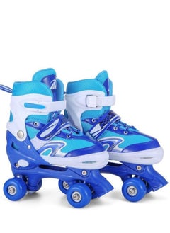 Buy Kids Unisex Four Wheel Roller Skating Shoes Large in Saudi Arabia