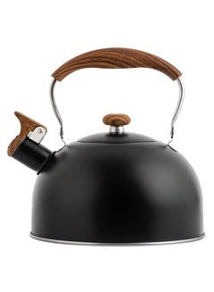 Buy Tea Pot, Whistling Tea Kettle with Heat Resistant Handle, Stove-top Kettle for Coffee and Tea(Black) in Saudi Arabia