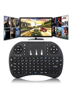 Buy Arabic/English Layout Mini Wireless Keyboard, with Touchpad Mouse Combo, Wireless Mini Keyboard Handheld Remote Control Mini Keyboard For Android TV Box, Smart TV, PC, Tablet (Black) in UAE