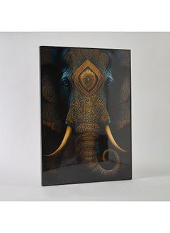 Buy Ersel Elephant Face Framed Picture 50 x 70 x 25 cm in Saudi Arabia