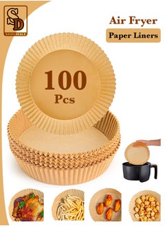 Buy Air Fryer Paper Liners, Disposable Parchment Sheets for Ovens, Air Fryers and Serving Food and Baking, Pack of 100 in Saudi Arabia