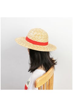 Buy One Piece Luffy Straw Hat Performance Animation Cosplay Accessories Hat Summer Sun Hat Costume in Saudi Arabia