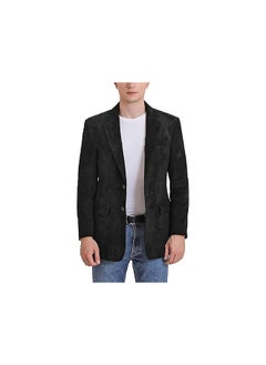 Buy Men Richard Classic Leather Blazer Lambskin Sport Coat Jacket - Men Slim Fit Leather Jacket in UAE