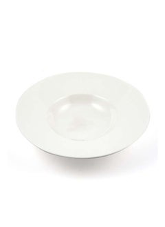 Buy Ivory Porcelain English Soup Plate 12 Inch in UAE