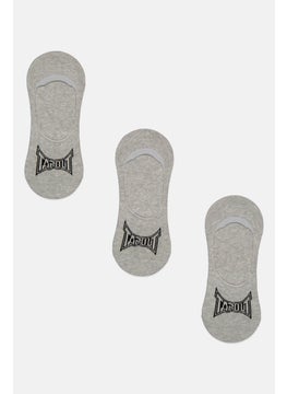 اشتري Men 3 Pair Knitted Invisible Socks, Grey في الامارات