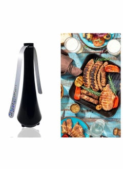 Buy Fly Fan for Tables Indoor Outdoor Meal, Table Top Bug Repellent, Deterrent Fan with Holographic Blades, Portable Fly Fan Keep for Your Food Clean, Fly Fan for Picnic, Restaurant, Party, Home (Black) in Saudi Arabia