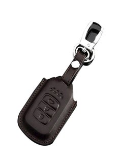 Buy Genuine Leather Car Key Case Cover For Honda, Brown Chain in Saudi Arabia