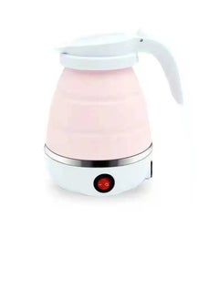 Buy Foldable Kettle, Mini Portable Electric Kettle, Leak Proof Stainless Steel Quick Boiling Kettle, Silicone Collapsible Heating Water Boiler Tea Pot For Home Camping Outdoor Travel, (Pink) in UAE