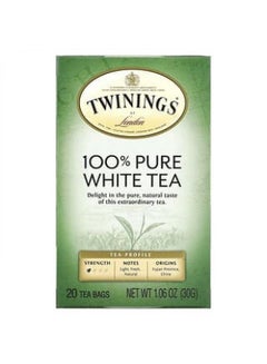 اشتري Twinings, 100% Pure White Tea, 20 Tea Bags, 1.06 oz (30 g) في الامارات