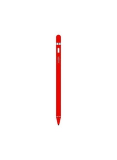 اشتري Touch Pen 100mAh, 1.45mm Soft Fine Tip, Built in Micro USB Charging, Easy to Use Touch Stylus Pen For iOS/Android Phones, iPad, Tablets - Red في الامارات