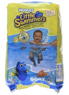 اشتري Huggies Little Swimmers Disposable Swim Diapers, X-Small (7lb-18lb.), 12-Count في الامارات