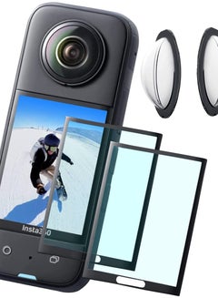اشتري Sticky Lens Guards Protector + Flexible Soft Film Screen Protector for Insta360 One X3 Accessories LCD Tempered Glass Panoramic Cameras Accessories في الامارات