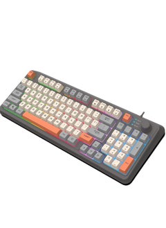 Buy 94-Key Wired Keyboard - Membrane Keyboard - Gaming Keyboard - Office Keyboard - Built-in Volume Adjustment Knob - RGB Light Effect - Computer Keyboard in Saudi Arabia