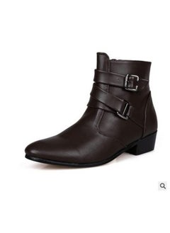 Buy High Top Business Casual Wear-resistant Men's Boots in UAE