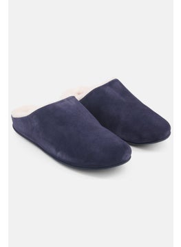 اشتري Women Chrissie Shearling Slip On Lounge Slippers, navy في الامارات