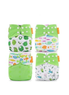 Buy 4pcs Washable Diapers Toddlers Pee Pant Infant Cloth Diapers Reusable Diaper Pants Potty Training Underwear Newborn Diapers Unisex Diapers Four Piece Set Polyester Dry Baby in UAE