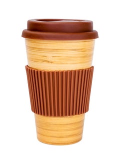 Buy Cuisine Art - FLORENCE - Eco-Friendly Bamboo Fibre Reusable Travel Coffee Mug With silicon Lid 380ml in UAE