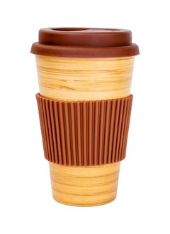 Buy Cuisine Art - FLORENCE - Eco-Friendly Bamboo Fibre Reusable Travel Coffee Mug With silicon Lid 380ml in UAE