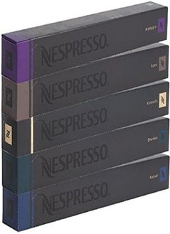 اشتري Nespresso 50 Nespresso Capsules Original Line Espresso Coffee Capsules (Arpeggio, Roma, Ristretto, Kazaar, India, 10 pods each, 50 Servings) في الامارات