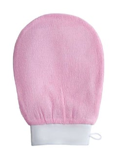 Buy Korean loofah for cleaning the skin and exfoliating the skin, viscose shower glove for making Moroccan bath at home, pink color in Saudi Arabia