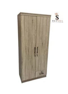 اشتري 2 Door Wooden Wardrobe Cabinet Cupboard Engineered Wood Perfect Modern Stylish Heavy Duty في الامارات