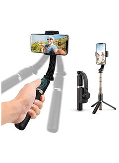 Buy Selfie Stick Gimbal Stabilizer,Portable Handheld Gimble with Tripod & Remote for Cell Phone Camera & Android Smartphone Recording Video & Vlogging in UAE