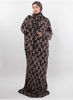 Buy Printed Viscose Isdal Black & Pink For Women in Egypt