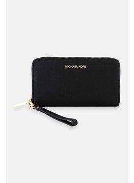 Buy Women Brand Logo Wallet 10 H x 21 L x 2 W cm, Black in Saudi Arabia