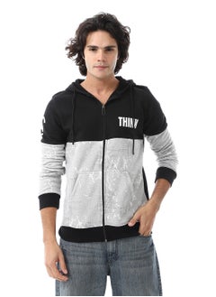 Buy Mens Hoodie With Through Zipper And Army Design in Egypt