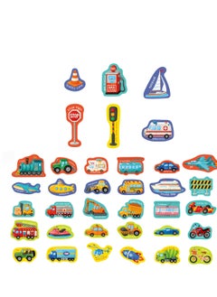 اشتري Fridge Magnets for Kids, Vehicles Magnets, Magnetic letters and numbers for toddlers Learning & Educational Magnet Toys for 3 Year Old Toddlers Baby Magnets for Kids on Fridge في الامارات