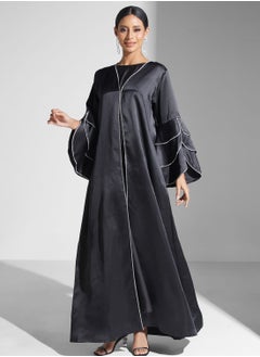 اشتري Abaya With Embellished Cuff في السعودية