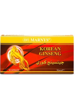 Buy Marnys Korean Ginseng 500 mg 30 Capsules in Saudi Arabia