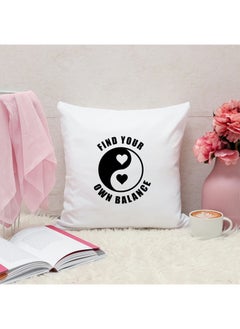 اشتري Find Your Own Balance Quotes Personalized Pillow, 40x40cm Decorative Throw Pillow by Spoil Your Wall في الامارات