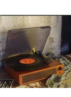 Portable 3 - Speed Turntable Decorative Record Player with Bluetooth