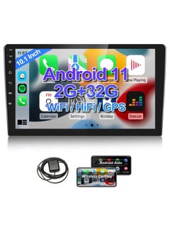 Buy Double Din Android Car Stereo Compatible with Apple CarPlay & Android Auto,2G 32G 10" Inch Touch Screen GPS Navigation Stereo in UAE